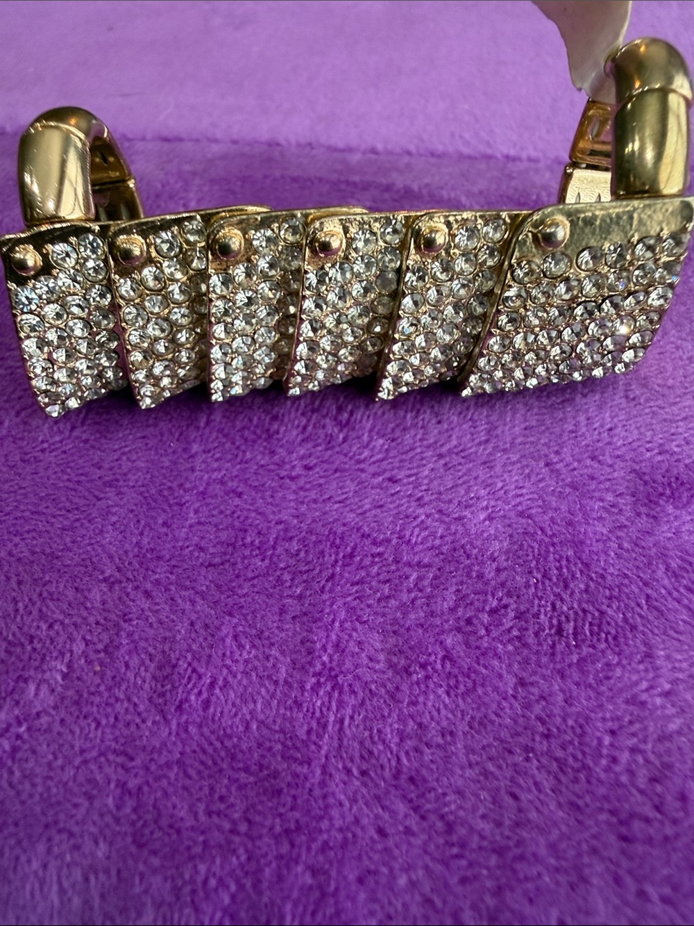 Gold Rhinestone Statement Belt - Picture 3 of 9